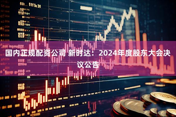 国内正规配资公司 新时达：2024年度股东大会决议公告
